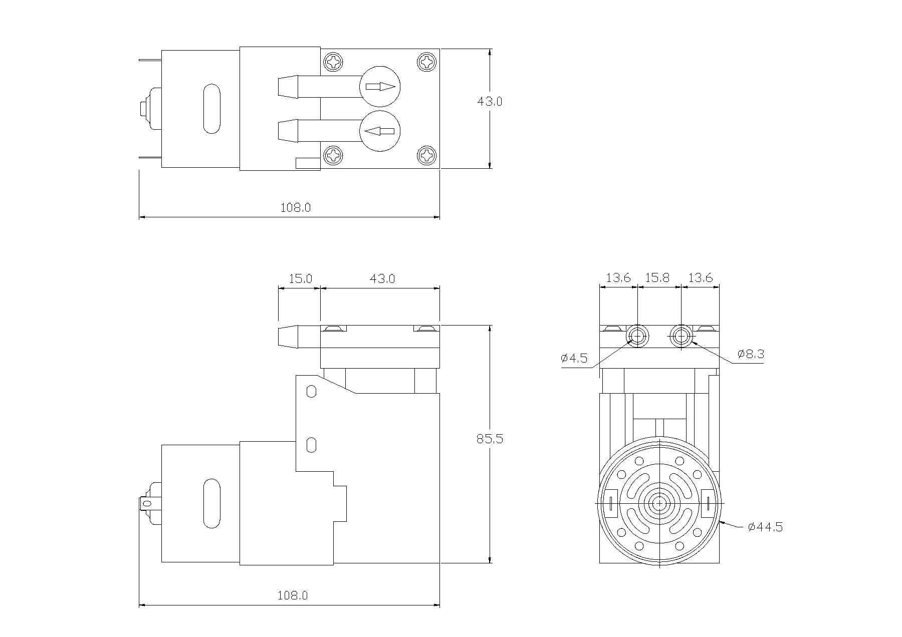 OD-07 brushed metal-head CAD drawing preview