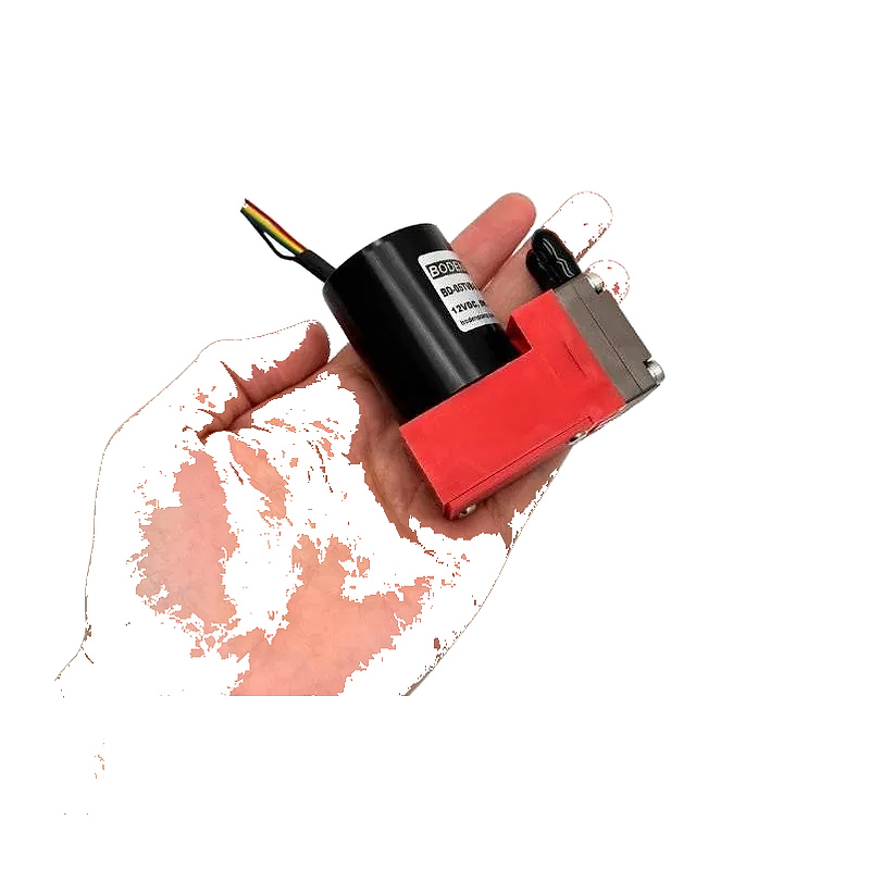 OD-05TVB-S micro diaphragm pump handheld size comparison, brushless 12V/24V quiet vacuum pumpBD-05TVB-S micro diaphragm pump handheld size comparison, brushless 12V/24V quiet vacuum pump