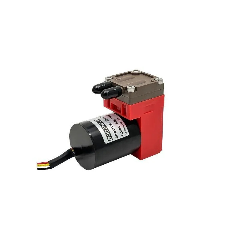 OD-05TVB-S diaphragm brushless pump angled view, compact 12V/24V micro vacuum pump