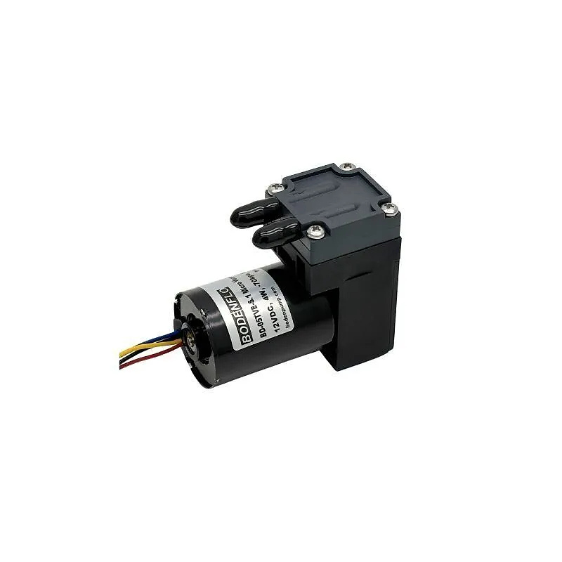 Compact DC air pump OD-05TVB-S.1 front view for vacuum and pressure applications