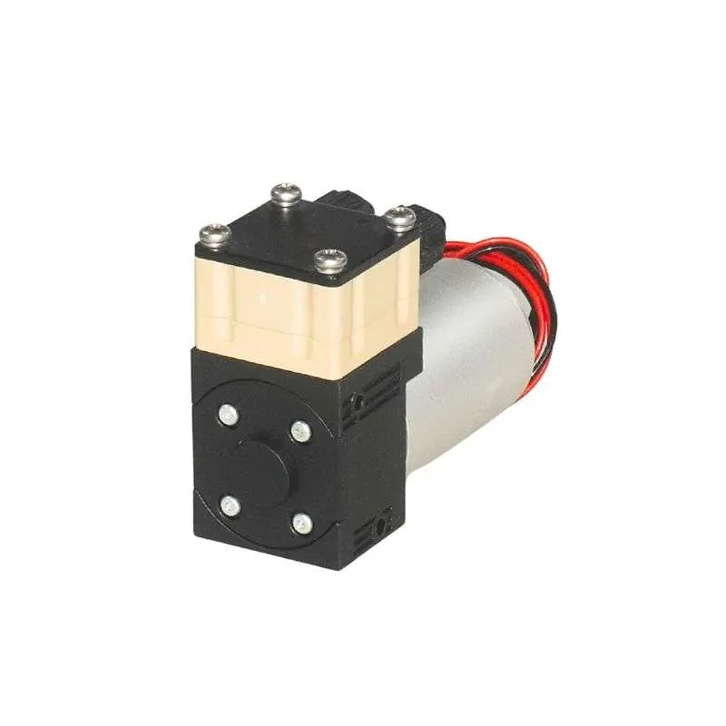 BLDC diaphragm pump OD-05TF480WB angled view showing compact OEM integration structure