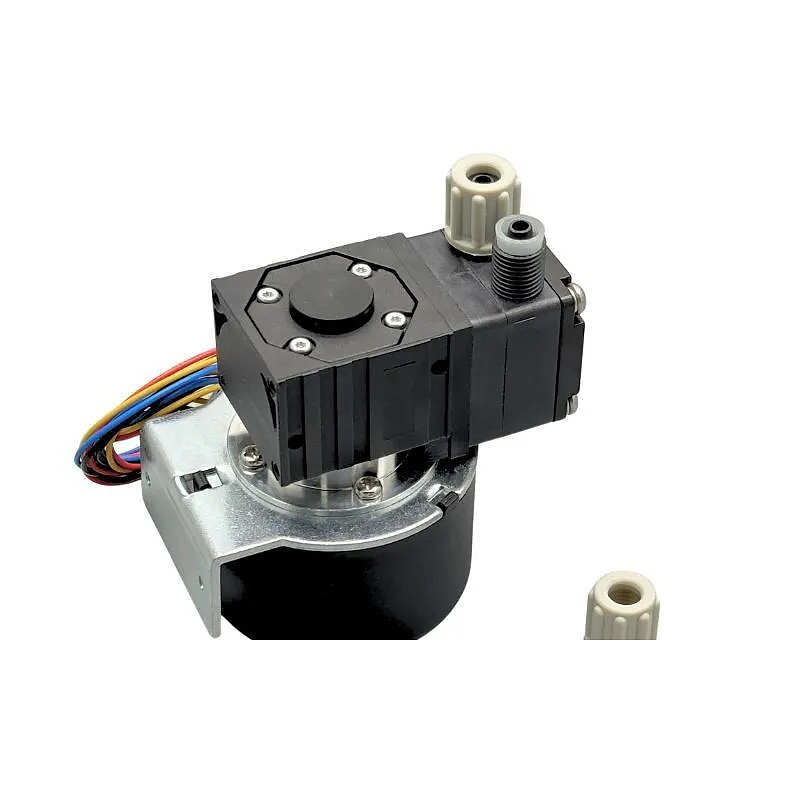 OD-05TF650WBD micro gas liquid pump showing fluid port and pump head configuration