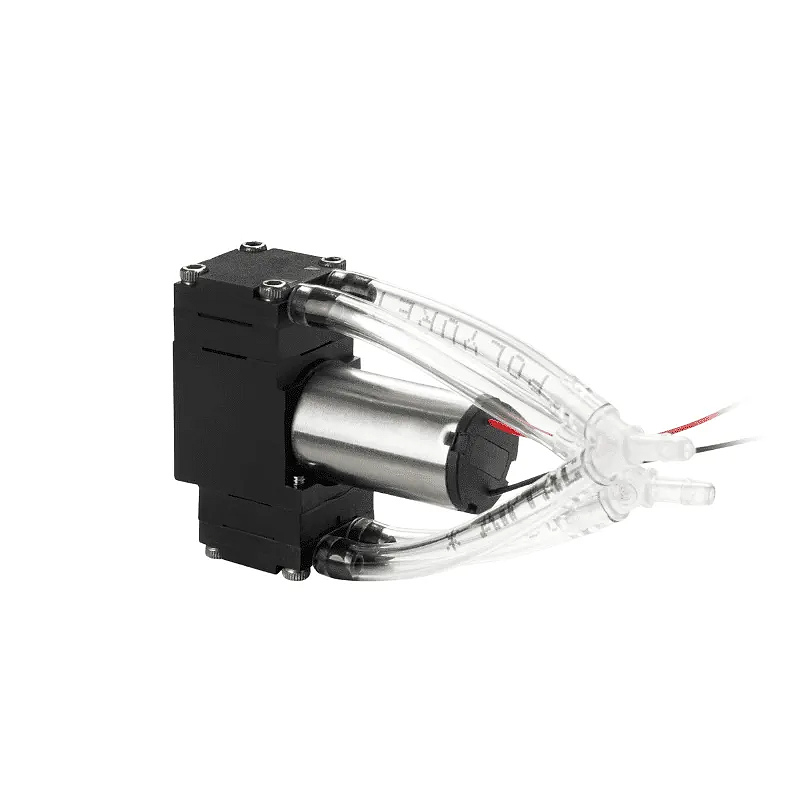 Dual-head mini diaphragm pump OD-05T011088 - front view of 3.3V gas sampling pump