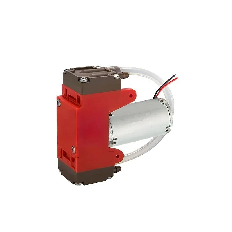 OD-05T057.2L dual-head diaphragm pump angled view showing port design