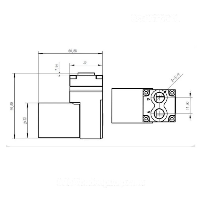 Performance curve of OD-05T054L high-temperature gas sampling diaphragm pump