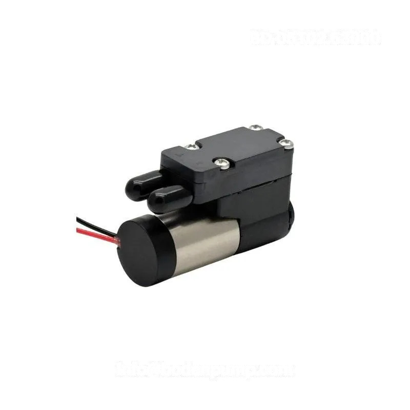 OD-05T02.53000 diaphragm pump side view showing port layout and motor