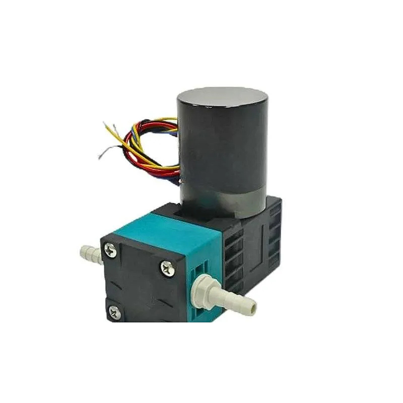 OD-05TF1500WB compact liquid diaphragm pump with motor, tubing ports, and wiring for OEM equipment