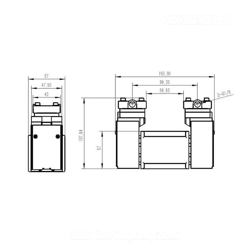 Micro Pump dimensions drawing OD-05TR32LB