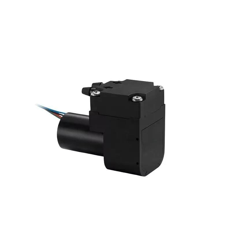 OD-05T01.51500B micro diaphragm pump angled view gas inlet outlet