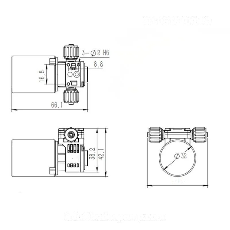 OD-05T400WB pump dimensional diagram overview
