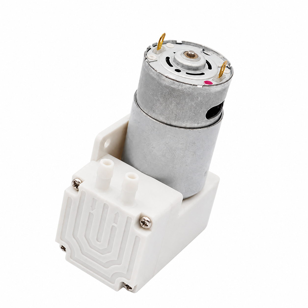 OD-04A / OD-04V miniature diaphragm pump angled product view on a white background