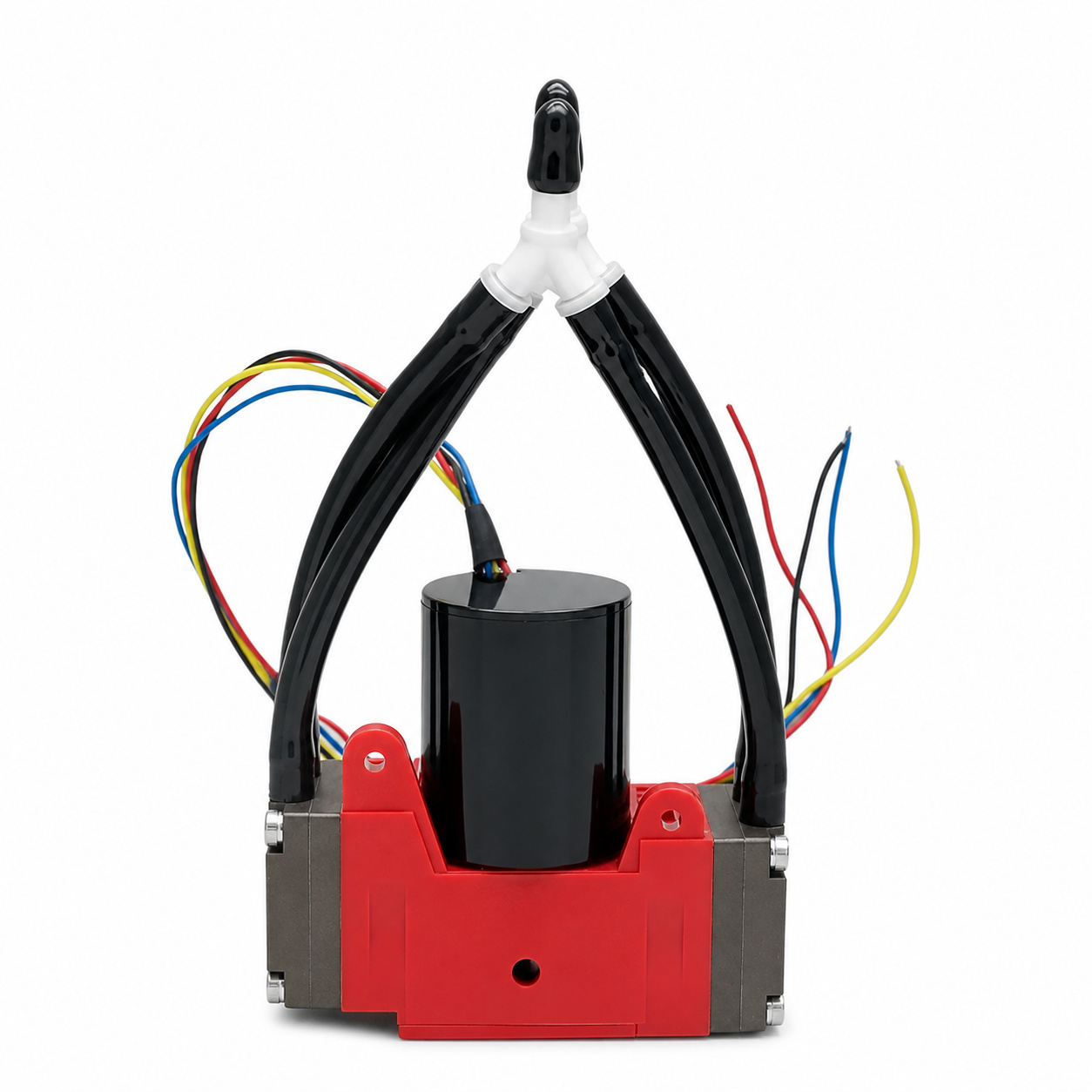 OD-05TVB complete brushless diaphragm pump front view on a white background